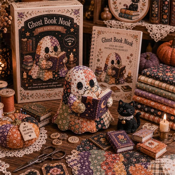 🔥Halloween Early Bird Sale🎃Little Ghost's Cozy Halloween DIY Patchwork Kit