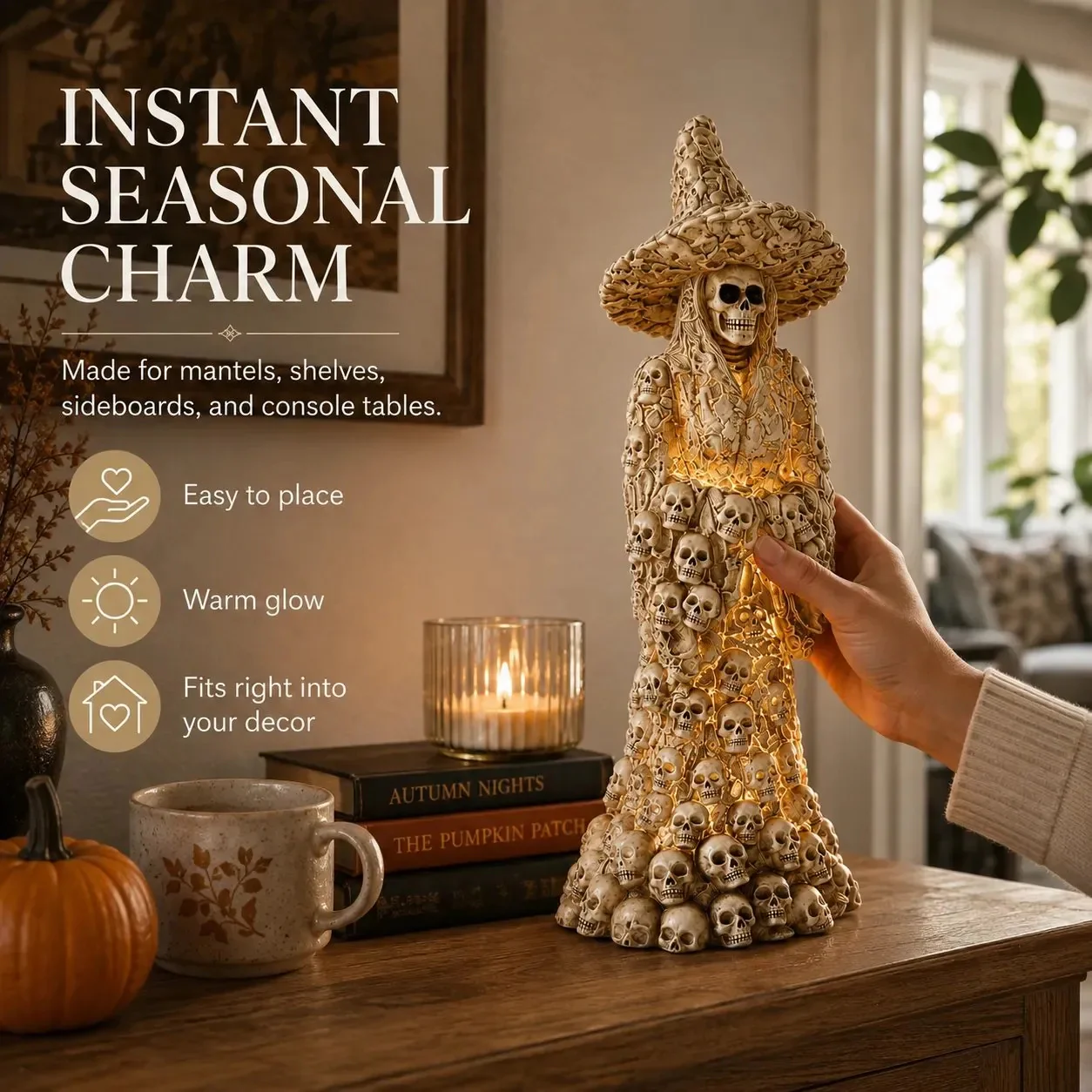 🔥Halloween Early Bird Sale🎃Skeleton Witch Ornament