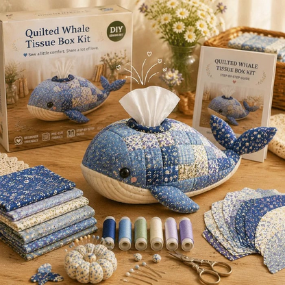 DIY Ocean Animal Tissue Box Sewing Kit - Fun Animal & Ocean Friends!