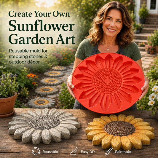 💥 LAST DAY 49% OFF - 🌻 Reusable Sunflower Stepping Stone Mold