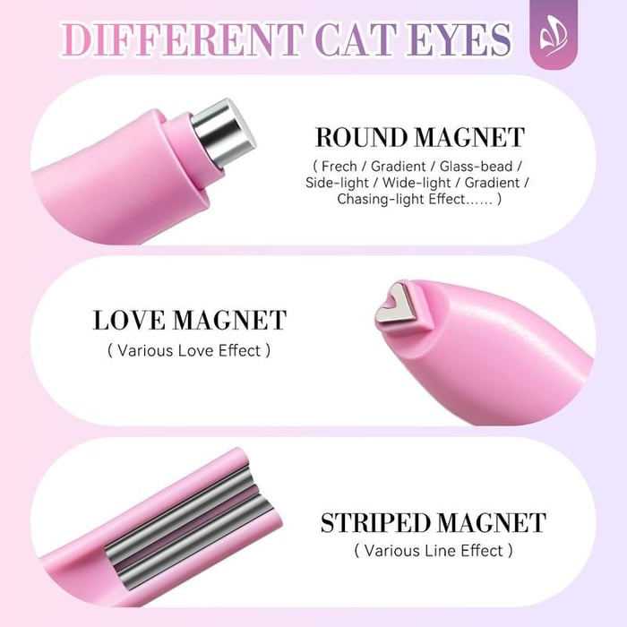3-in-1 Cat Eye Nail Magnet Tool