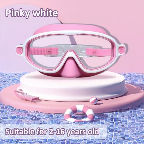 🏊‍♀️-HD children's large frame waterproof and anti-fog swimming goggles