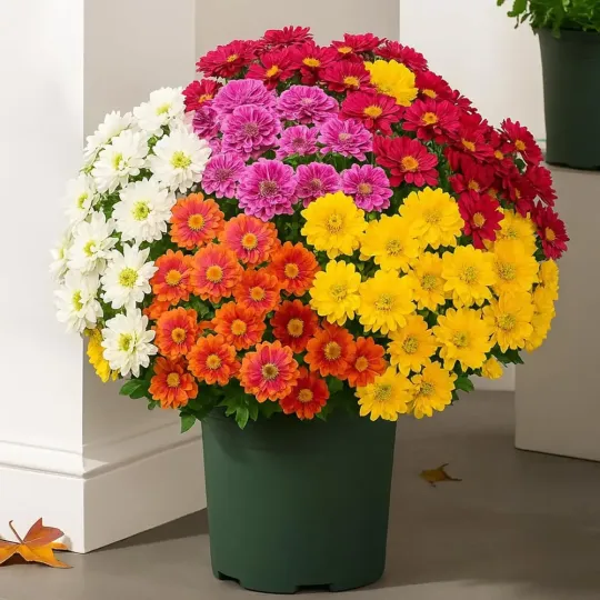 💥Limited Stock 60% OFF🌼Welcome Autumn- Artificial Outdoor Sunset Mums Flowers - UV Resistant, Waterproof, Windproof