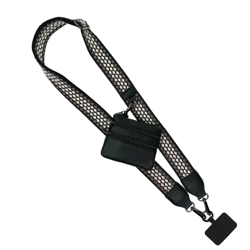 Strap W/Zippered Pouch Fun Dots