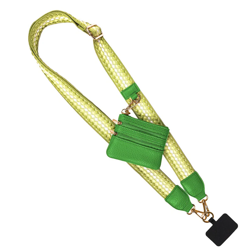 Strap W/Zippered Pouch Fun Dots