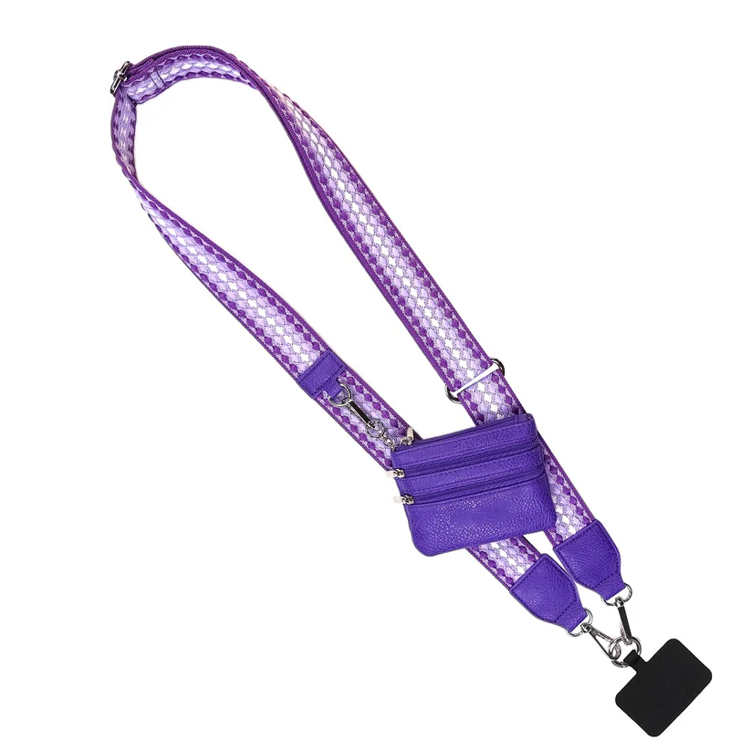 Strap W/Zippered Pouch Fun Dots