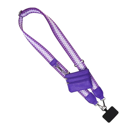 Strap W/Zippered Pouch Fun Dots