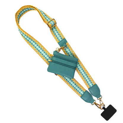 Strap W/Zippered Pouch Fun Dots