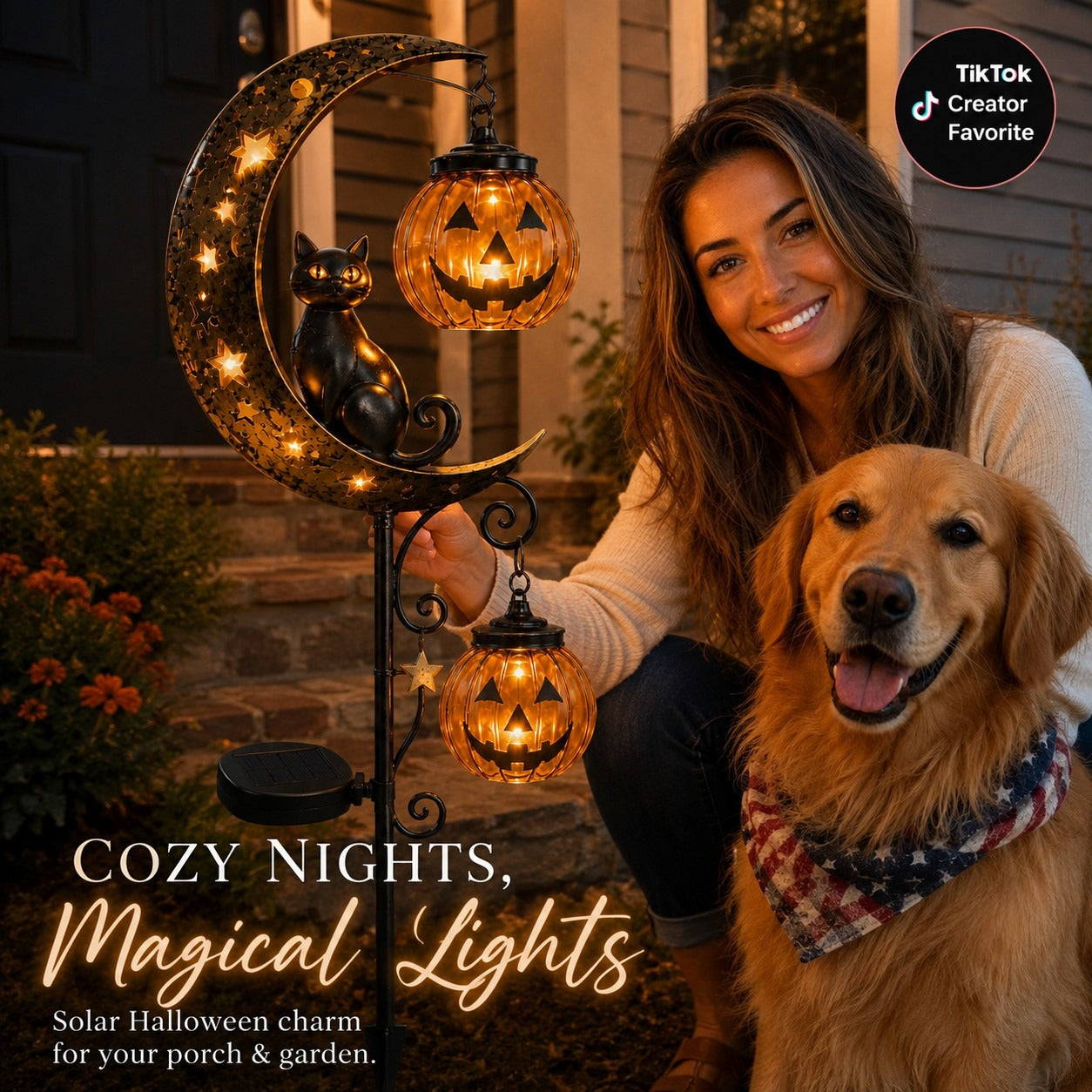 🎃 Halloween Early Bird Sale | 60% OFF Pumpkin Moon Garden Stake Light