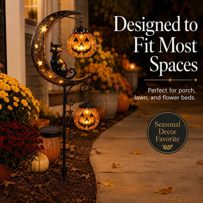 🎃 Halloween Early Bird Sale | 60% OFF Pumpkin Moon Garden Stake Light