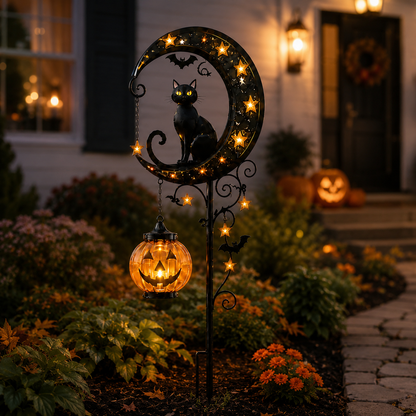 🎃 Halloween Early Bird Sale | 60% OFF Pumpkin Moon Garden Stake Light