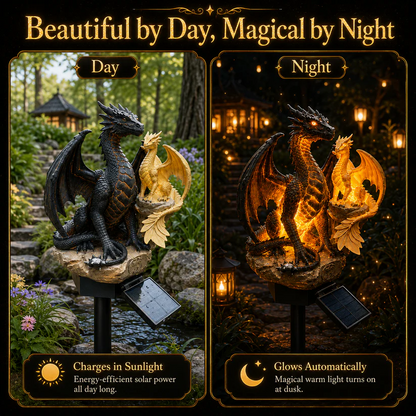 Solar Dragon Garden Light Set Outdoor Decor