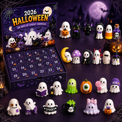 🔥 50% OFF | 24-Day Halloween Countdown Calendar 🎃 Highland Cow & Cute Ghost Editions 👻