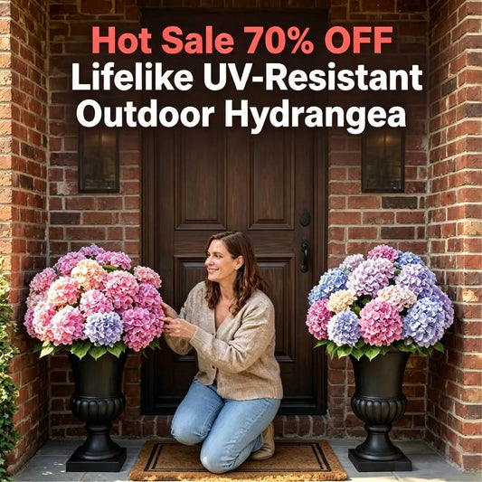 🔥2026 Spring Hot Sale🔥Artificial Outdoor Hydrangea Flowers - UV resistant, Waterproof, Windproof