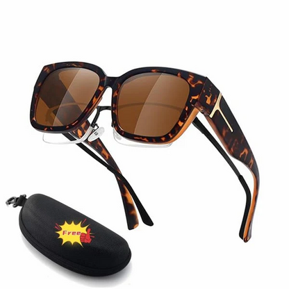 Polarized Fit Over Sunglasses For Women - UV400 Protection Floral Frame Wear Over Prescription Glasses