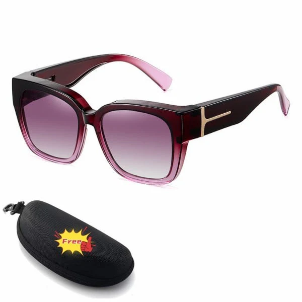 Polarized Fit Over Sunglasses For Women - UV400 Protection Floral Frame Wear Over Prescription Glasses