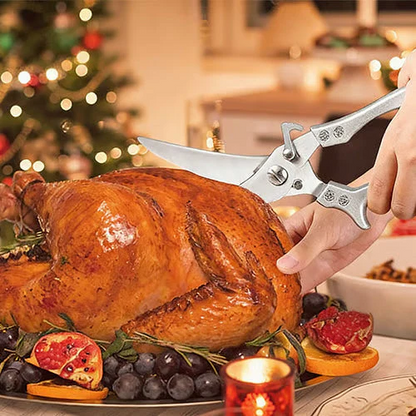Heavy-Duty Multifunction Kitchen Shears-4-in-1Tool With Fish Scaler, Bottle Opener & Safety Lock