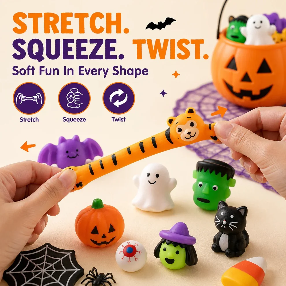 30PCS Halloween Mochi Squishy Toys