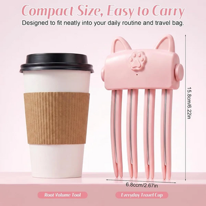 Wireless Heated Volumizing Root Lift Clip - Salon Crown Volume Styling Tool For Fine Flat Hair
