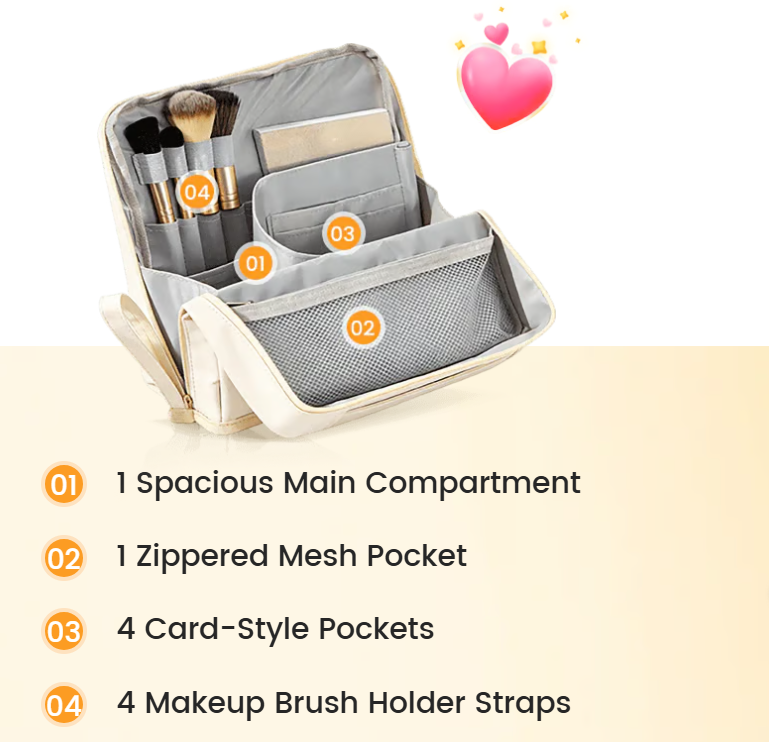 ✨Waterproof Large-Capacity Portable Makeup Bag