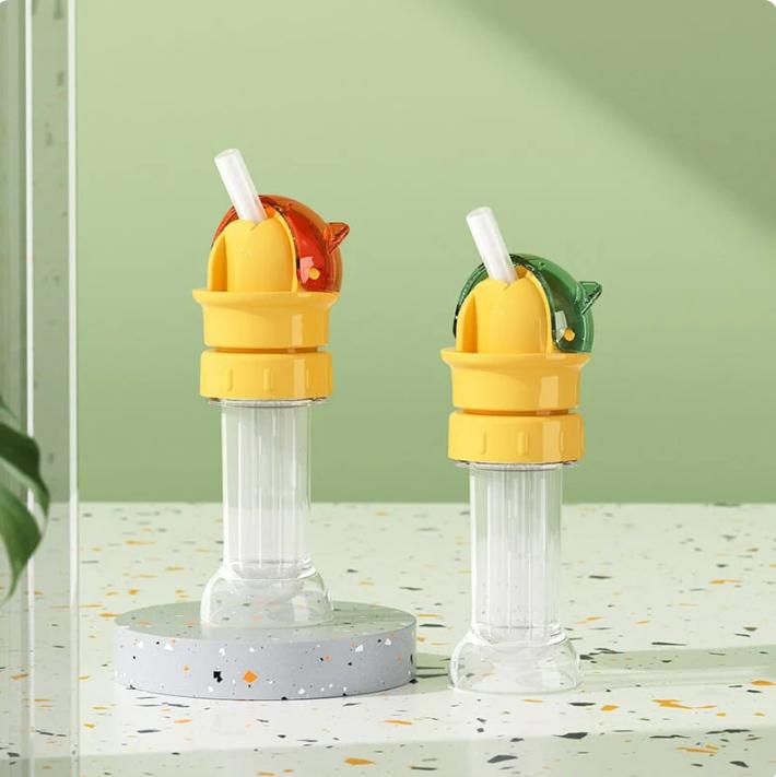2-in-1 Dual-Caliber Mineral Water Bottle Straw Lid