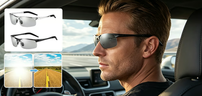 New stylish anti-glare polarized photochromic sunglasses