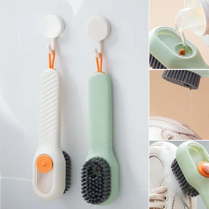 Press Type Liquid Storage Laundry & Shoe Cleaning Brush