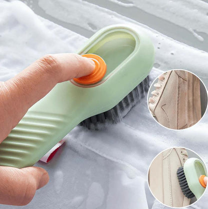 Press Type Liquid Storage Laundry & Shoe Cleaning Brush