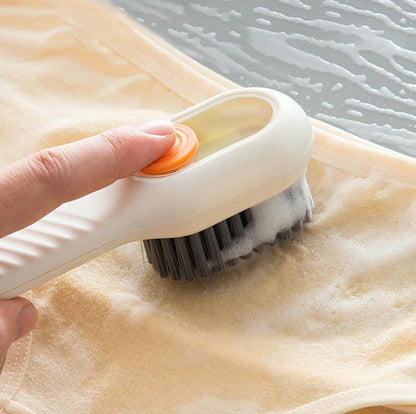 Press Type Liquid Storage Laundry & Shoe Cleaning Brush