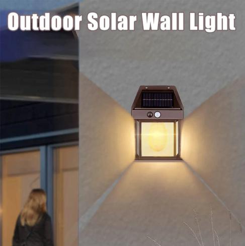 Solar Motion Sensor Wall Light | Waterproof Outdoor Decor Lamp