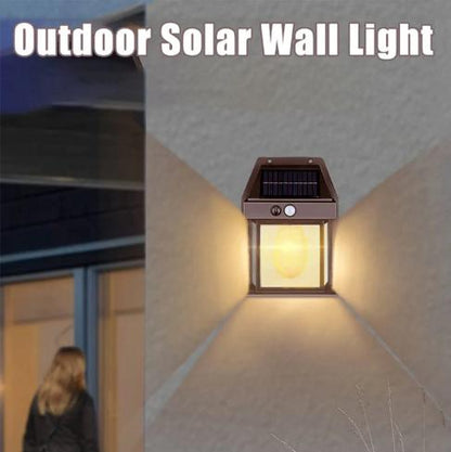 Solar Motion Sensor Wall Light | Waterproof Outdoor Decor Lamp