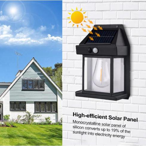 Solar Motion Sensor Wall Light | Waterproof Outdoor Decor Lamp