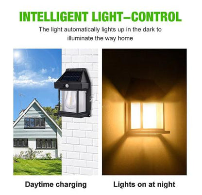 Solar Motion Sensor Wall Light | Waterproof Outdoor Decor Lamp