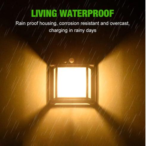 Solar Motion Sensor Wall Light | Waterproof Outdoor Decor Lamp