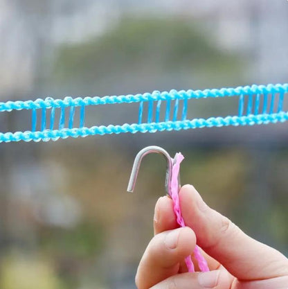Windproof Nylon Clothes Line, Punch Free Drying Rope
