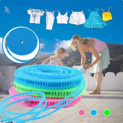 Windproof Nylon Clothes Line, Punch Free Drying Rope