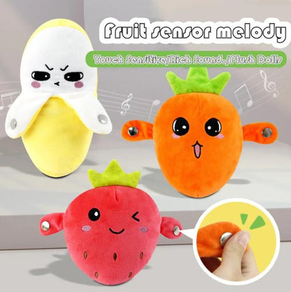 Touch Beat Fruit Plush Toy | Kids Educational Interactive Doll