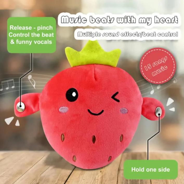 Touch Beat Fruit Plush Toy | Kids Educational Interactive Doll