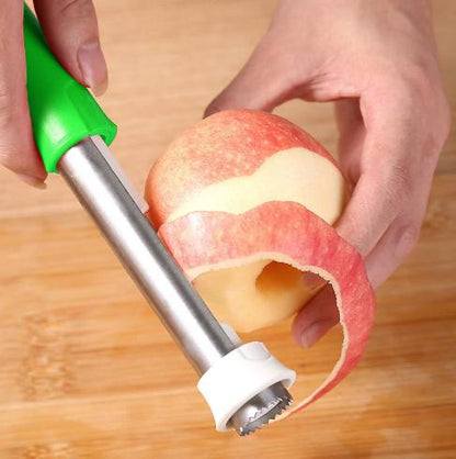Push Out Fruit Core Easily! 2-in-1 Peeler & Corer For Apple & Pear