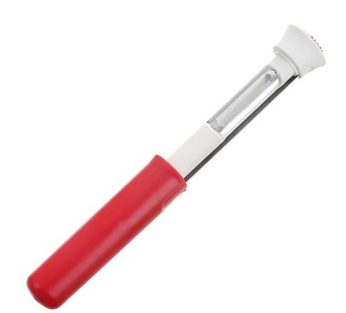 Push Out Fruit Core Easily! 2-in-1 Peeler & Corer For Apple & Pear