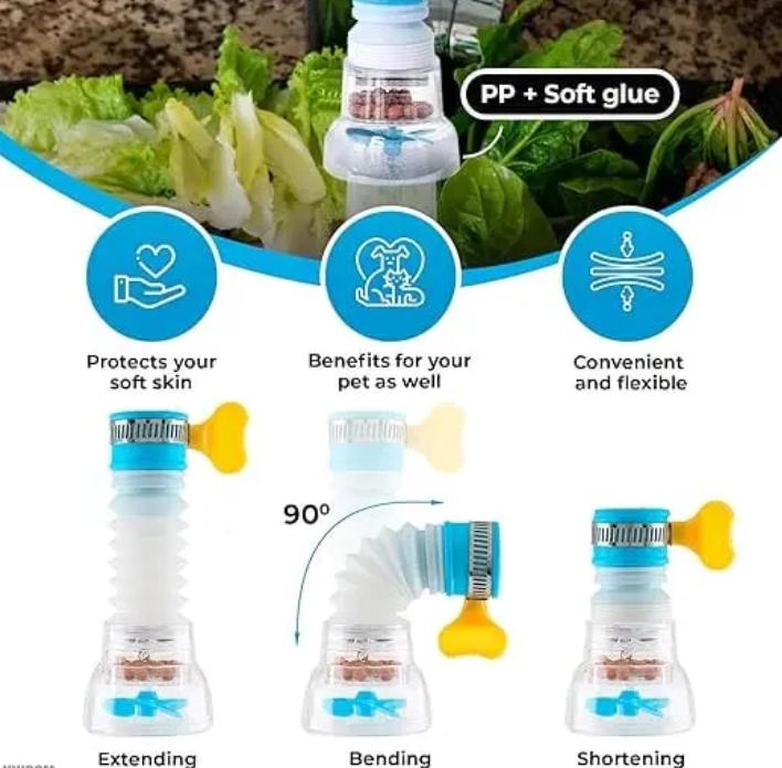 Rotatable Faucet Filter Extender – Kitchen Anti-Splash Water-Purifying Sprayer
