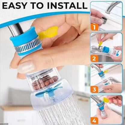 Rotatable Faucet Filter Extender – Kitchen Anti-Splash Water-Purifying Sprayer