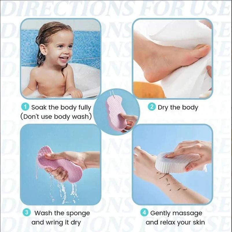 Soft Double-Sided Exfoliating Bath Sponge