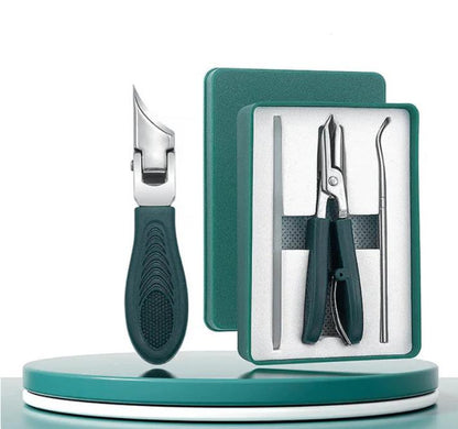 Professional Nail Groove Care 3Pcs Kit | Portable Stainless Steel Pedicure Storage Box