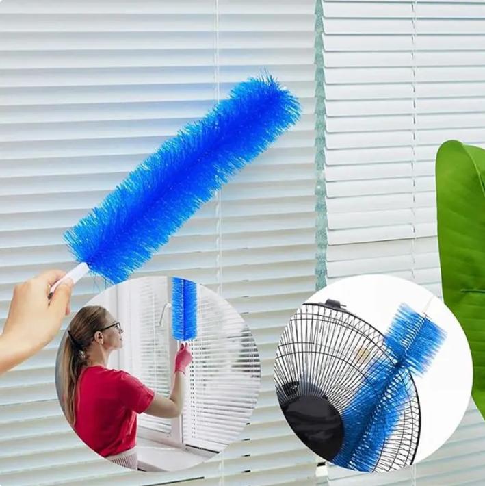 Multi-purpose Long Bendable Duster Brush for Fan, Air Vents & Window Blinds