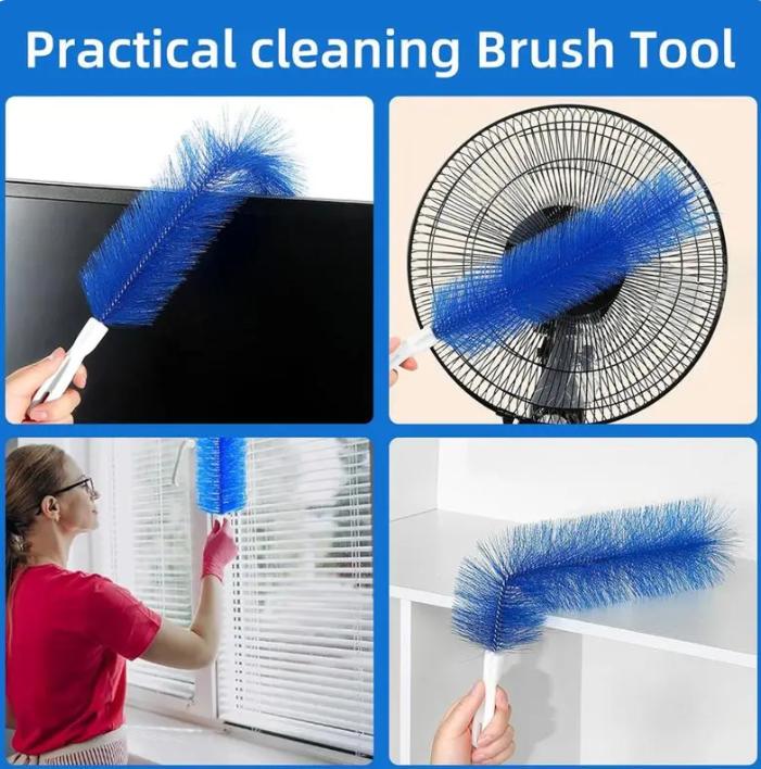 Multi-purpose Long Bendable Duster Brush for Fan, Air Vents & Window Blinds
