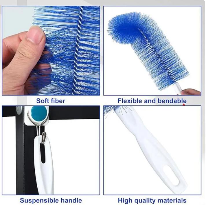 Multi-purpose Long Bendable Duster Brush for Fan, Air Vents & Window Blinds