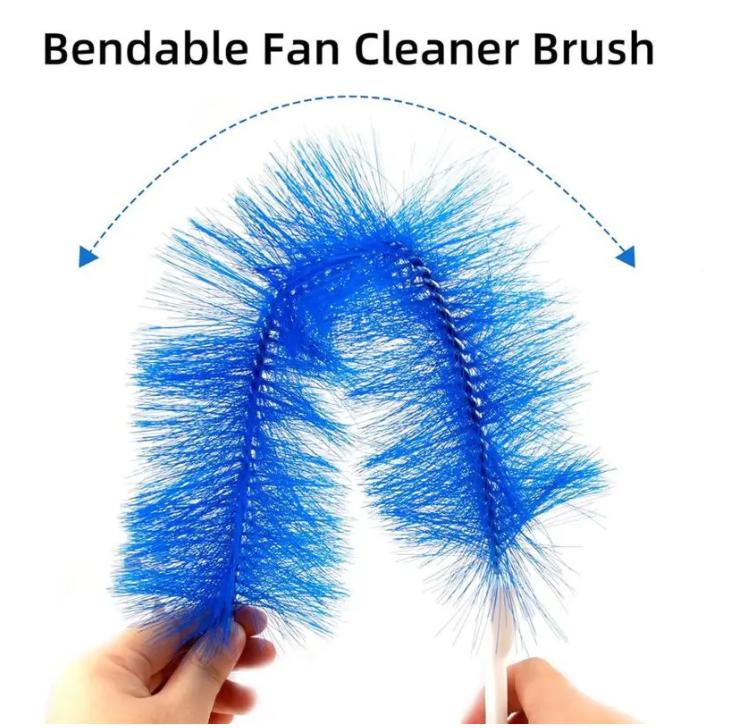 Multi-purpose Long Bendable Duster Brush for Fan, Air Vents & Window Blinds
