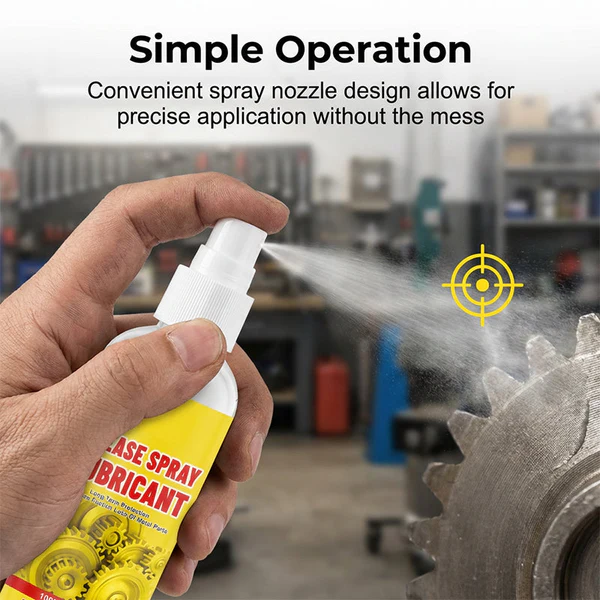 Rust-removing and lubricating spray