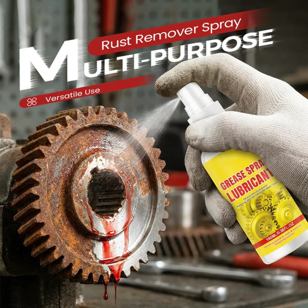 Rust-removing and lubricating spray